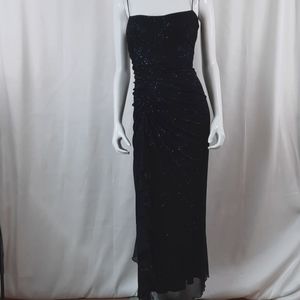City Triangles Black Sparkle Maxi Dress Large